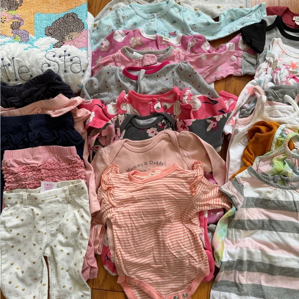 Assorted Baby Girl Clothing Set Mixed Lot 0-3 months m outfits pants - Picture 3 of 8